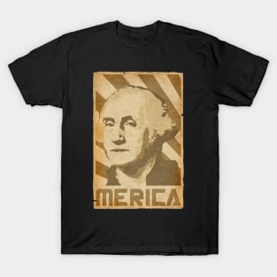 George Washington Merica Retro Propaganda T-Shirt